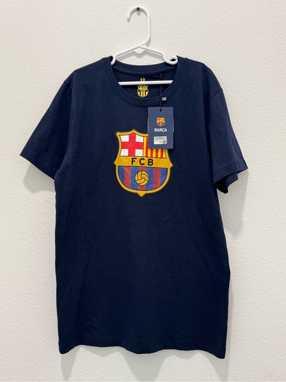 FC Barcelona Barça Kids T-Shirt Navy Size 12 – Brand New With Tags